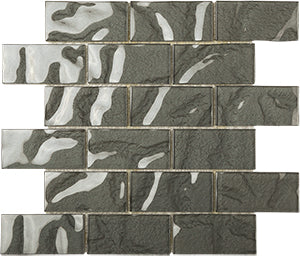Metallic Metropolis Glass Mosaic 300x300mm tile