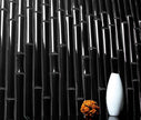 Bamboo Lux Nero 3D Crystal Glass Mosaic in a room setting