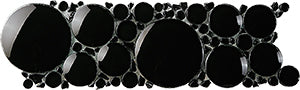 Iceberg Nero 3D Crystal Glass Mosaic tile