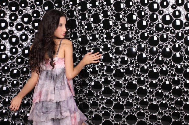 Iceberg Nero 3D Crystal Glass Mosaic in a room setting