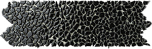 Raindrop Nero Crystal Glass Mosaic 100x300mm tile