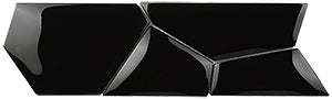 Watercube Nero 3D Crystal Glass Mosaic 98x300mm tile