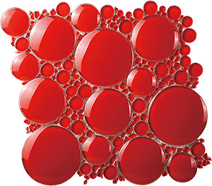Iceberg Red 3D Crystal Glass Mosaic 295x300mm tile