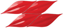 Passion Red 3D Crystal Glass Mosaic 210x300mm tile