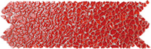 Raindrop Red Crystal Glass Mosaic 100x300mm tile