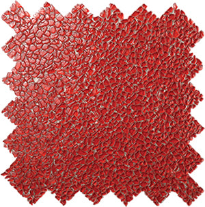 Raindrop Red Crystal Glass Mosaic 300x300mm tile