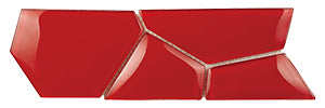 Watercube Red 3D Crystal Glass Mosaic 98x300mm tile