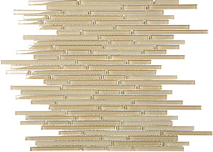 Bullets Rawsilk Crystal Glass Mosaic tile