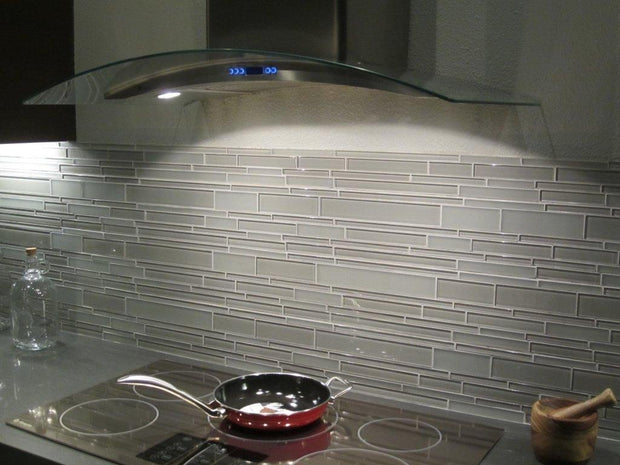 Cultural Brick Oxygen Crystal Glass Mosaic in a room setting