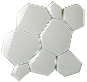 Watercube Oxygen 3D Crystal Glass Mosaic 295x300mm tile