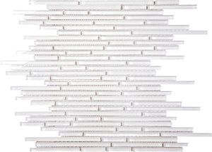Bullets Super White Crystal Glass Mosaic tile