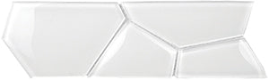 Watercube Super White 3D Crystal Glass Mosaic 98x300mm tile