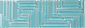 Crossover Blue Haven Crystal Glass Mosaic 98x298mm tile