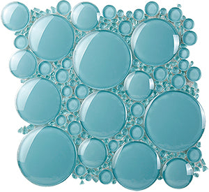 Iceberg Blue Haven 3D Crystal Glass Mosaic 295x300mm tile
