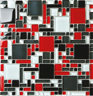 Magic Rose Blend Crystal Glass Mosaic 300x300mm (ESM04-MAGIC) tile