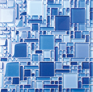 Magic Blue Blend Crystal Glass Mosaic 300x300mm (ESM05-MAGIC) tile