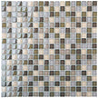 Classic Grey Blend Crystal Glass Mosaic 15x15mm (ESM08-15) tile