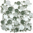 Bubbles Light Grey Blend Crystal Glass Mosaic tile