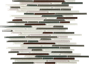 Bullets Grey Blend Crystal Glass Mosaic 305x305mm (ESM27-BUL-G) tile