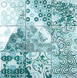 Renaissance Classic Blue Glass Tiles 200x200mm tile