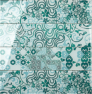 Renaissance Classic Blue Glass Tiles 150x600mm tile