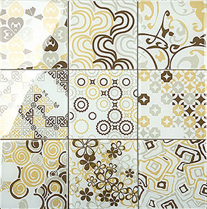 Renaissance Classic Gold Glass Tiles 200x200mm tile