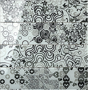 Renaissance Classic Grey Glass Tiles 150x600mm tile