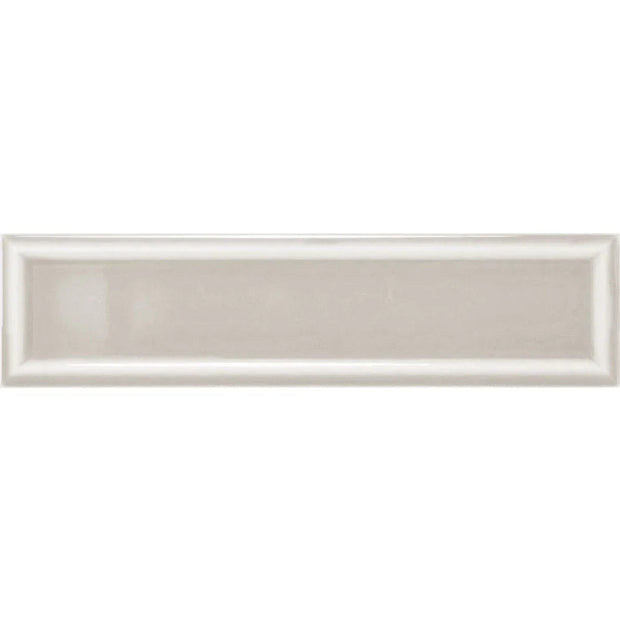 Edge Light Grey Gloss Ceramic Tiles in a room setting