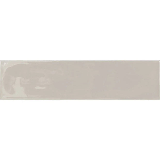 Edge Light Grey Gloss Ceramic Tiles tile
