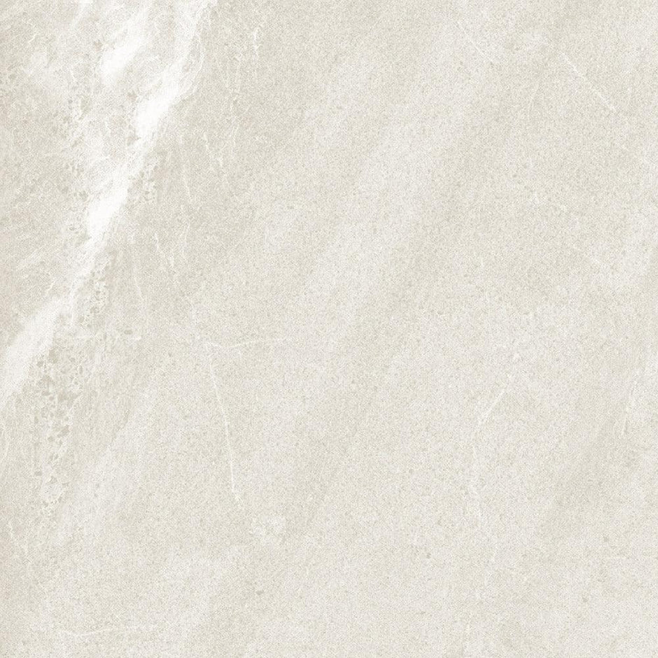 Eliza White Structured Limestone Look Porcelain Tiles tile