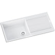 Navona Enigma D100L Single Bowl Granite Sink with Drainer 1000 x 500 x 200mm Snova White