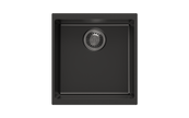 Navona Enigma N100M Single Bowl Granite Sink 430 x 460 x 200mm Deep Black