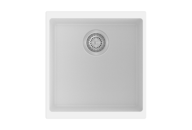 Navona Enigma N100M Single Bowl Granite Sink 430 x 460 x 200mm Snova White