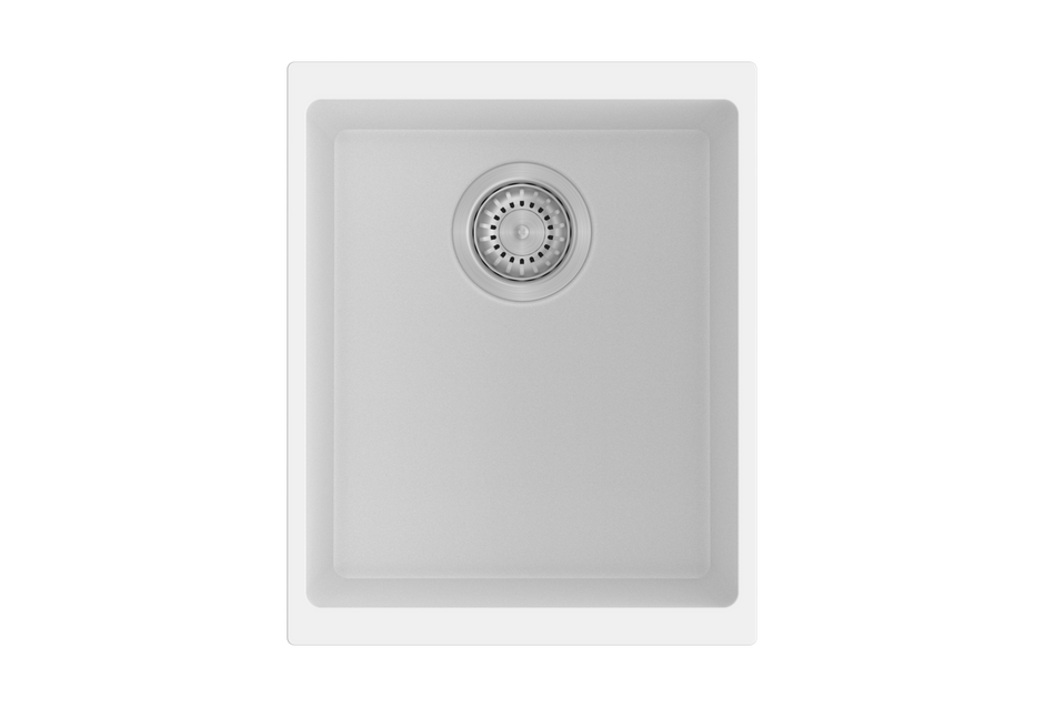 Navona Enigma N100N Single Bowl Granite Sink 370 x 460 x 200mm Snova White