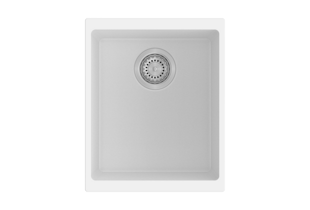 Navona Enigma N100N Single Bowl Granite Sink 370 x 460 x 200mm Snova White