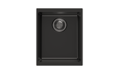 Navona Enigma N100N Single Bowl Granite Sink 370 x 460 x 200mm Deep Black