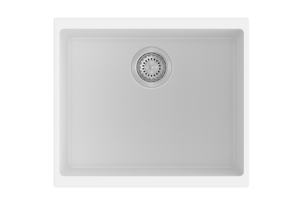 Navona Enigma N100S Single Bowl Granite Sink 530 x 460 x 200mm Snova White