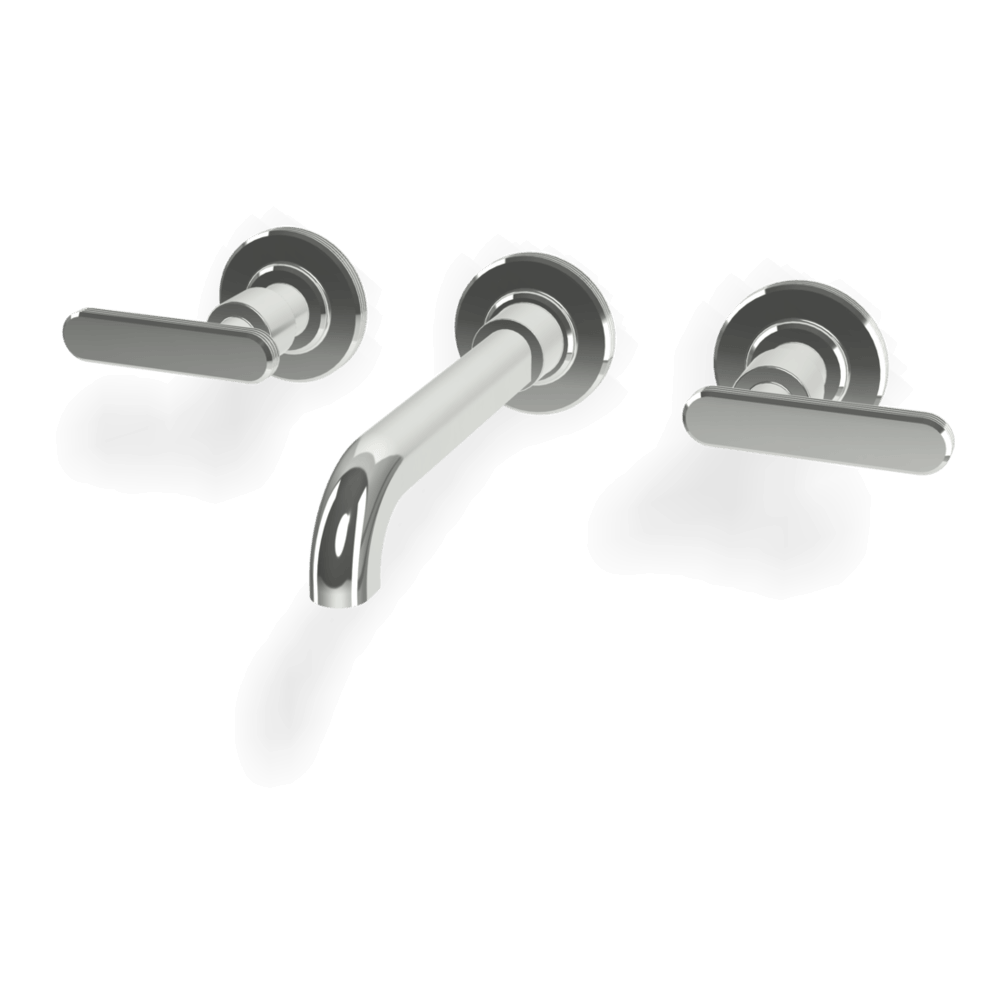 Park Lane 3 Hole Wall Set 200mm Spout in Brushed Moka Bronze