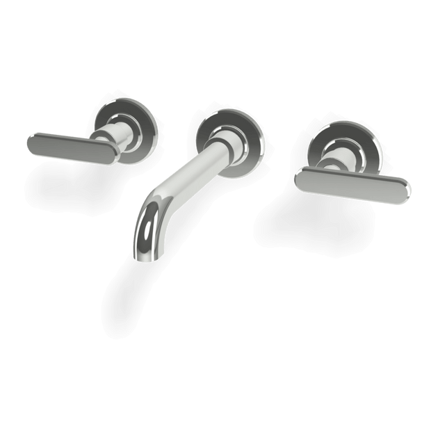 Park Lane 3 Hole Wall Set 200mm Spout in Brushed Moka Bronze