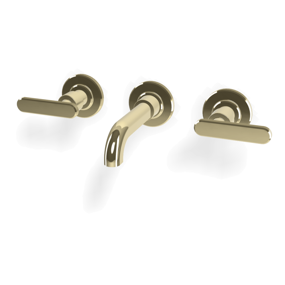 Park Lane 3 Hole Wall Set 150mm Spout in Champagne