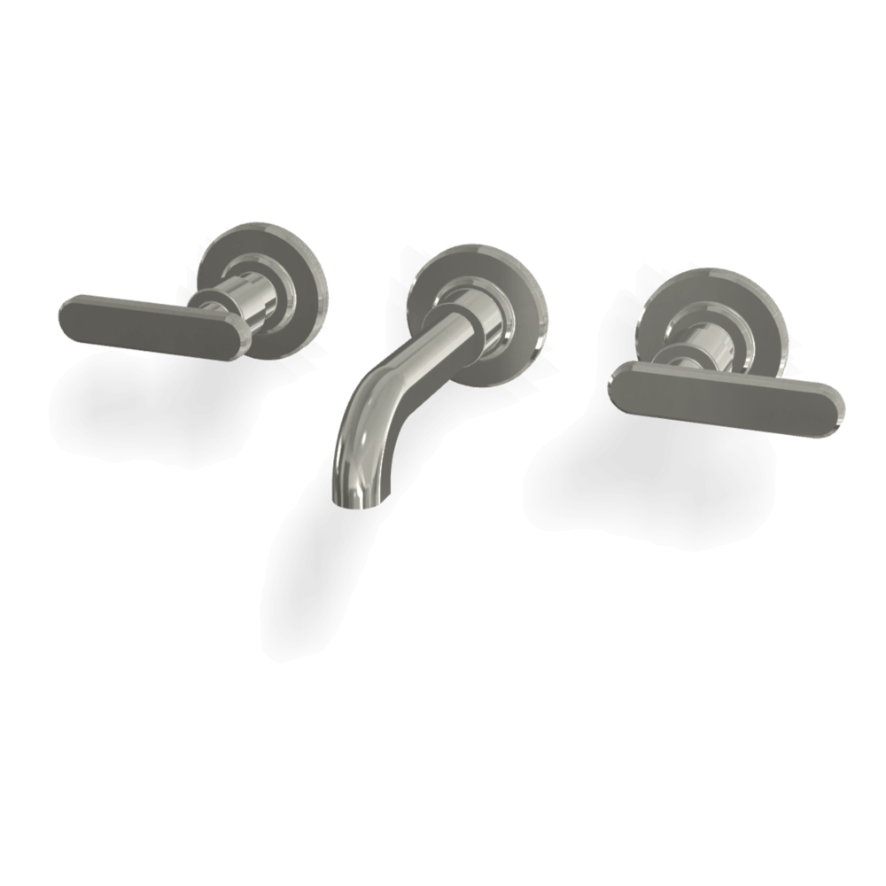 Park Lane 3 Hole Wall Set 150mm Spout in Polished Nickel