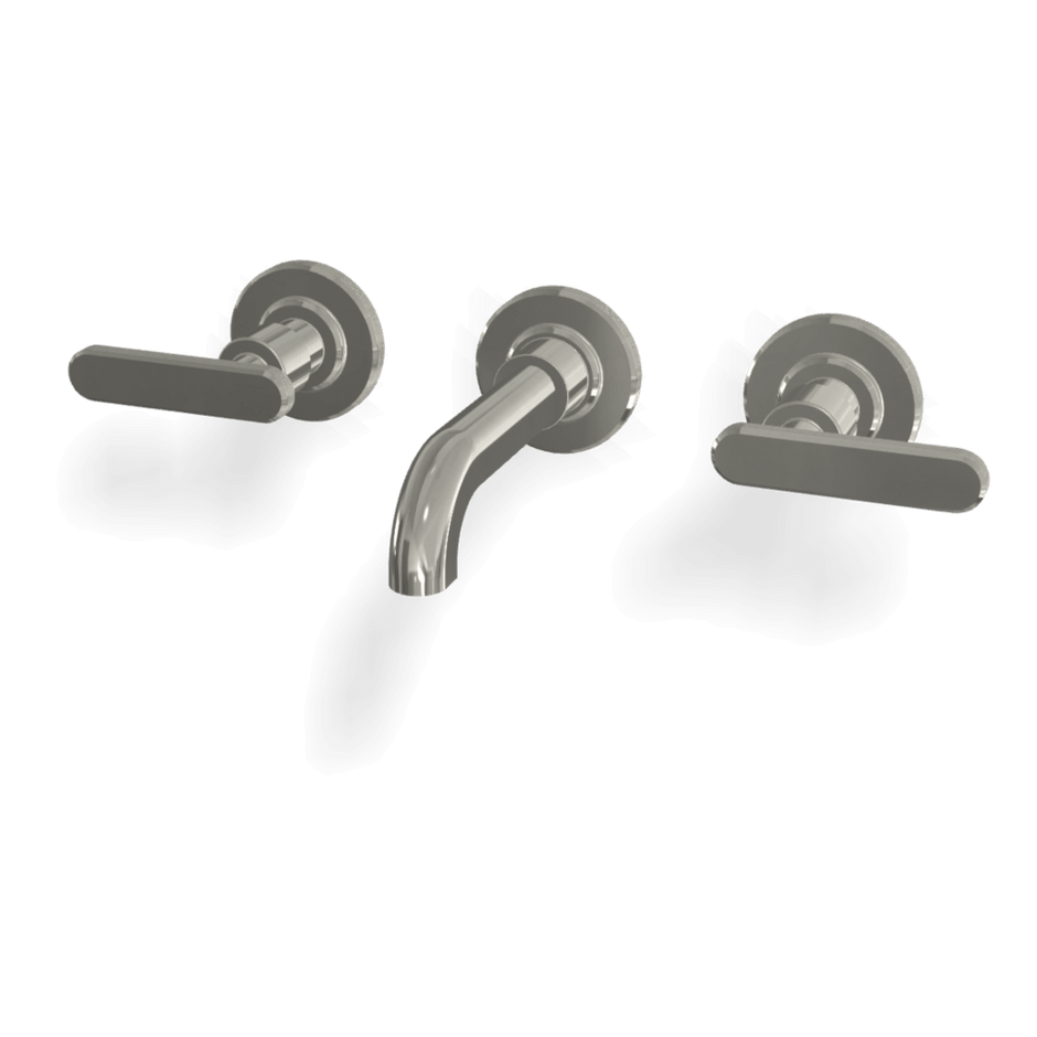 Park Lane 3 Hole Wall Set 150mm Spout in Polished Nickel