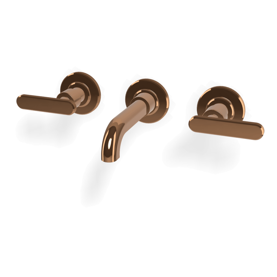 Park Lane 3 Hole Wall Set 150mm Spout in Amber Bronze