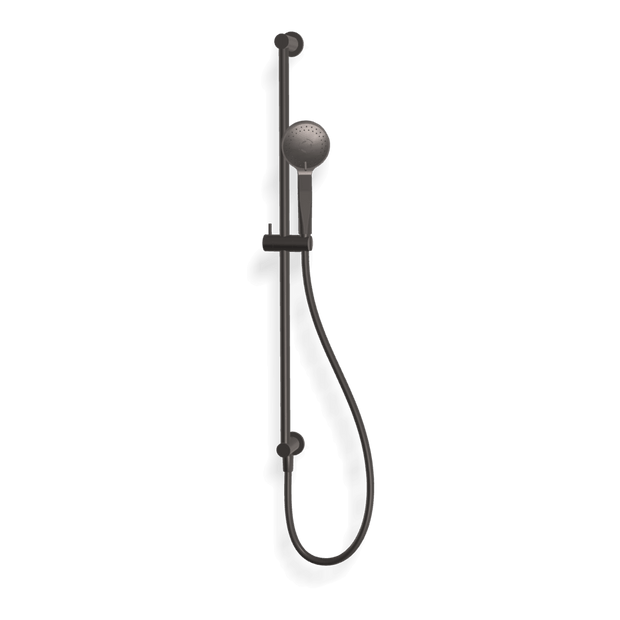 Wellness 3 Function Shower on Rail in Brushed Black Chrome