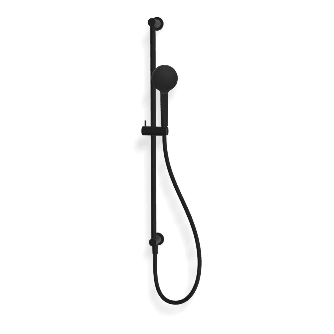Wellness 3 Function Shower on Rail in Matt Black