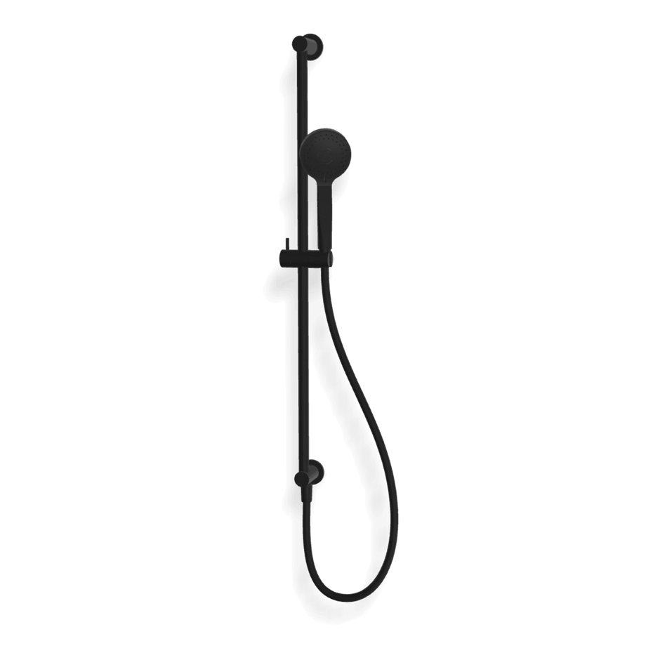 Wellness 3 Function Shower on Rail in Matt Black