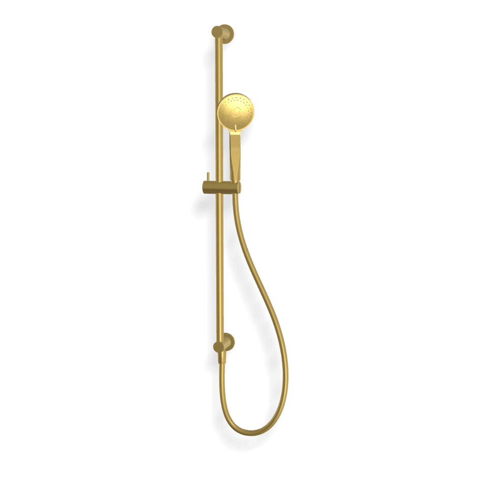 Wellness 3 Function Shower on Rail in Brushed Gold