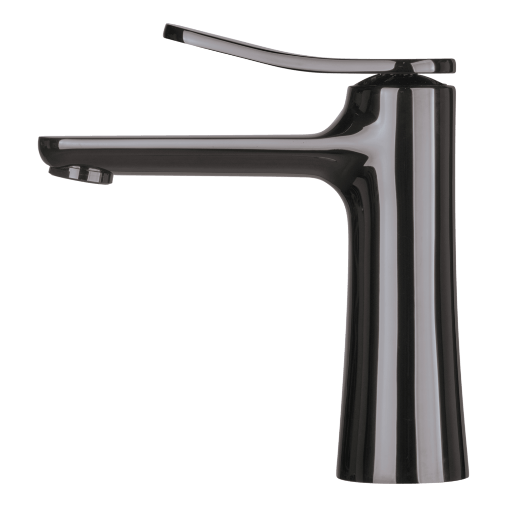 Flo Basin Mixer in Black Chrome