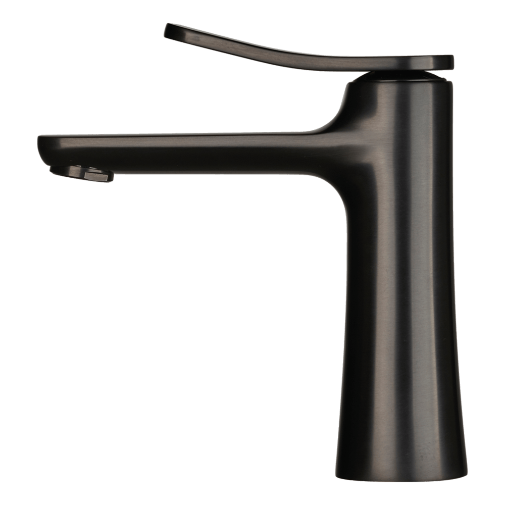 Flo Basin Mixer in Brushed Black Chrome