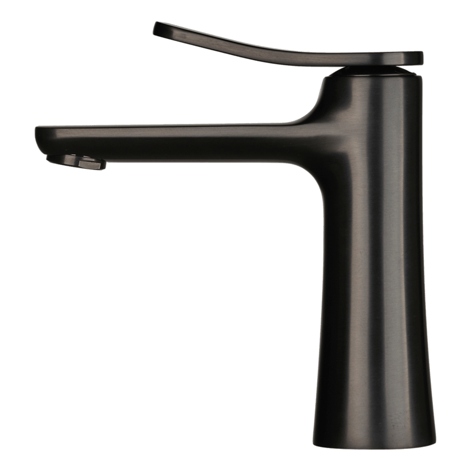 Flo Basin Mixer in Brushed Black Chrome